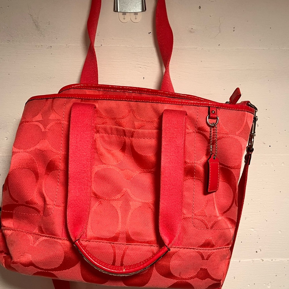 Pink Coach crossbody bag